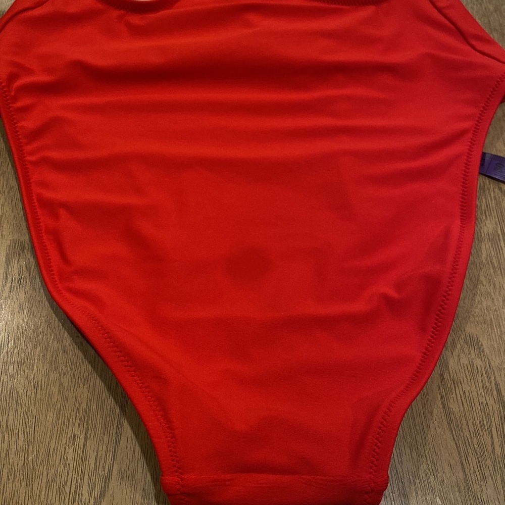 J. Crew Red Racerback One Piece Swimsuit - Picture 6 of 6